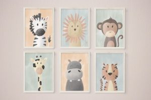 baby poster animali