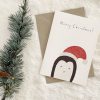 Christmas card pinguino